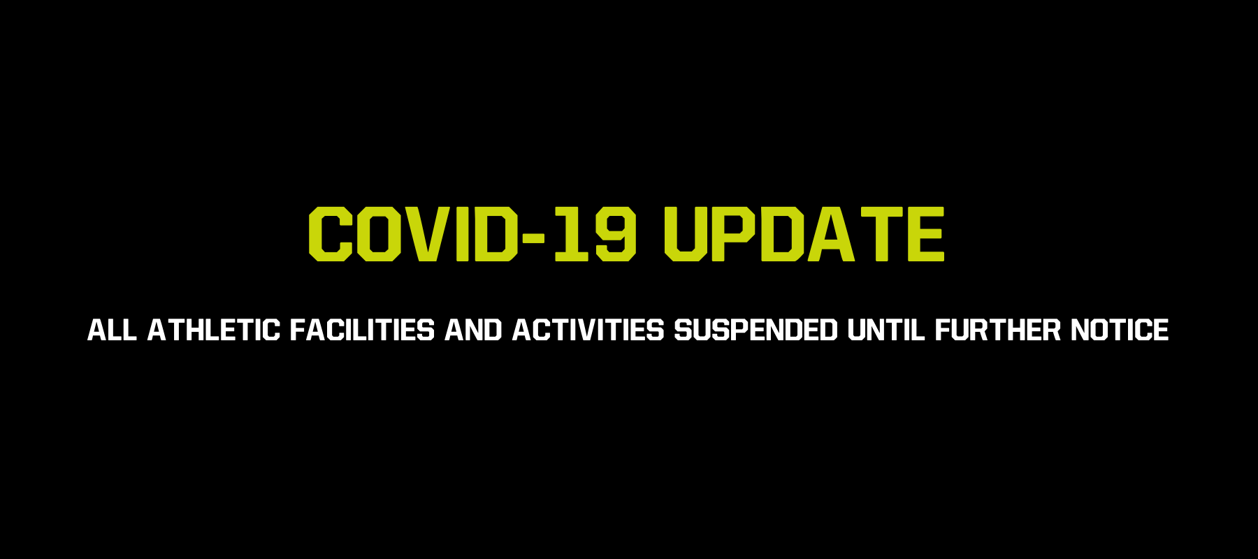 COVID-19 Update from Athletics and Recreation