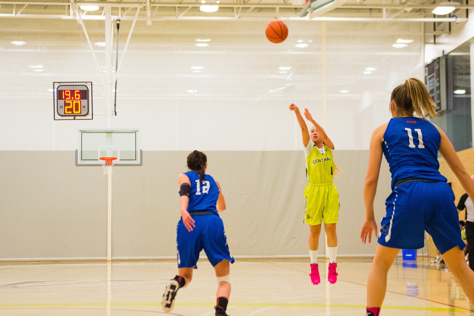 It was that sort of night for Judy Ta and the Centennial Colts tonight at the Athletic and Wellness Centre as they hit a season high nine threes in a 74-46 blowout victory against the Georgian Grizzlies. (Yvano Antonio/Colts Athletics)
