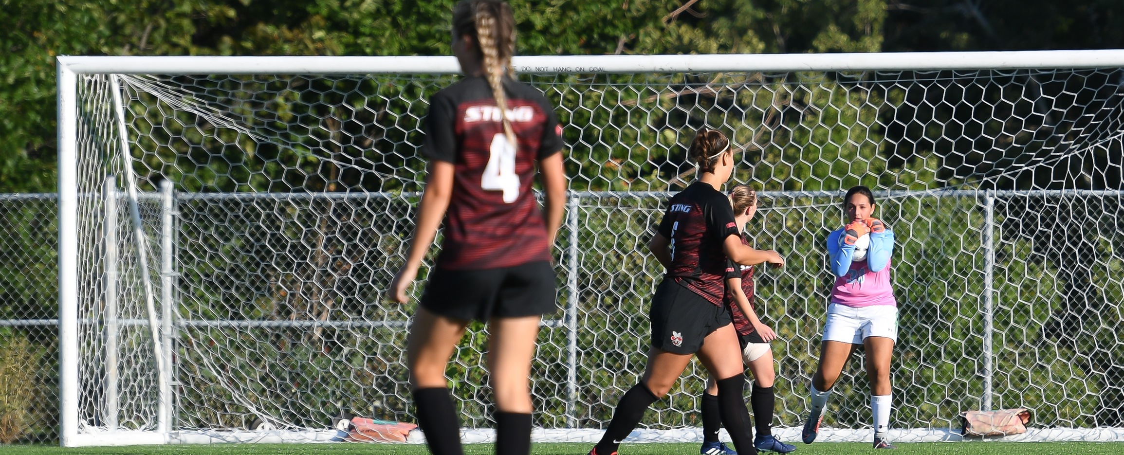 The ball at Centennial's defensive end summed up what occurred Wednesday night as the Seneca Sting defeated the Colts, 8-0, at Seneca Fields (Khree Fearman/Colts Media).